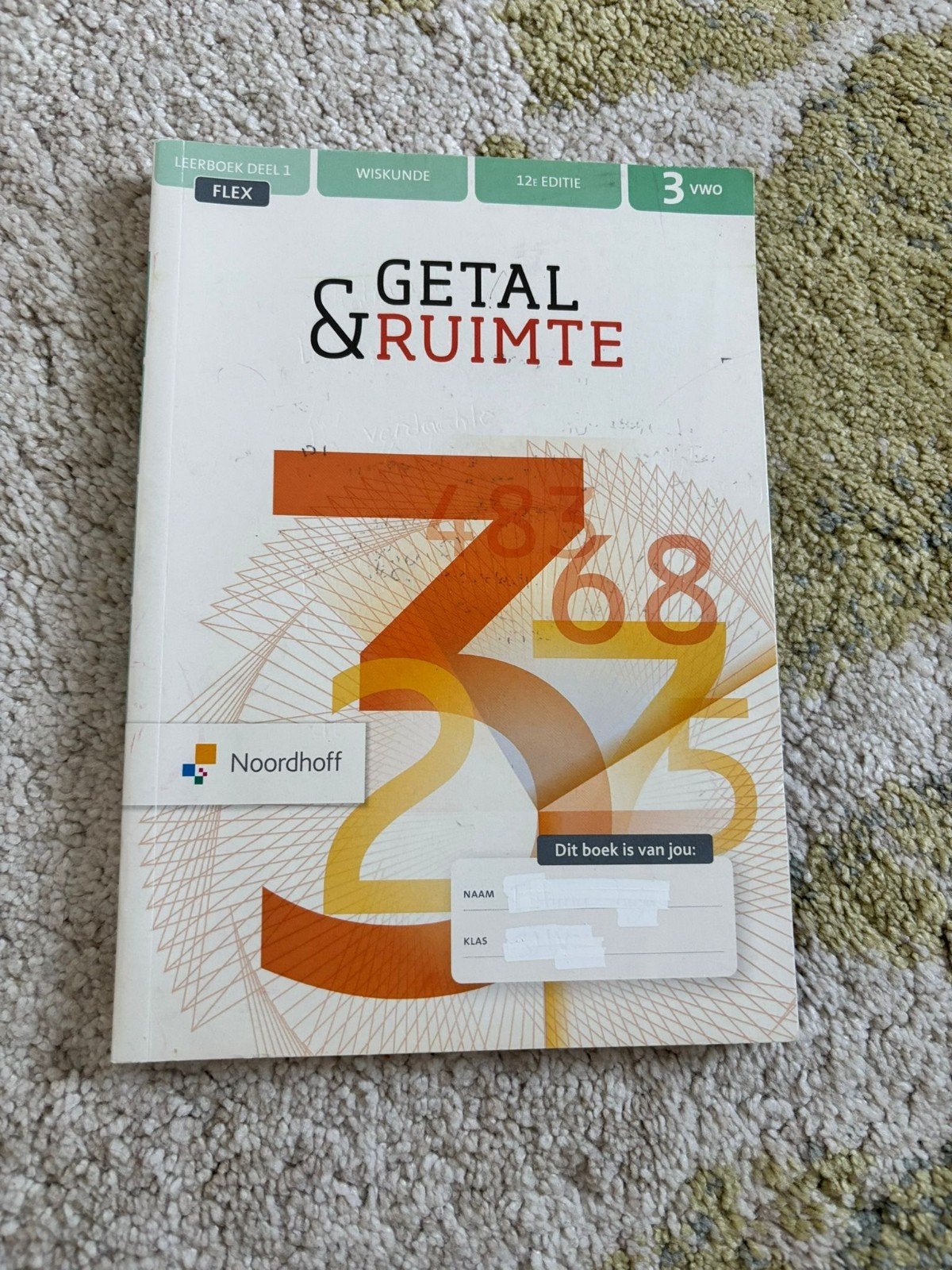 Getal & Ruimte 12e ed vwo 3 1 FLEX leerboek, Boeken, Ophalen of Verzenden, Zo goed als nieuw
