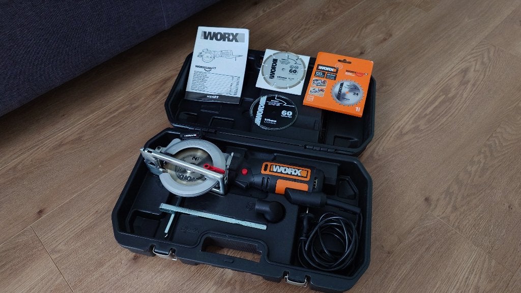 Worx handcirkelzaag XL WX427 710W met accessoires, Ophalen, Cirkelzaag, Worx, 600 tot 1200 watt