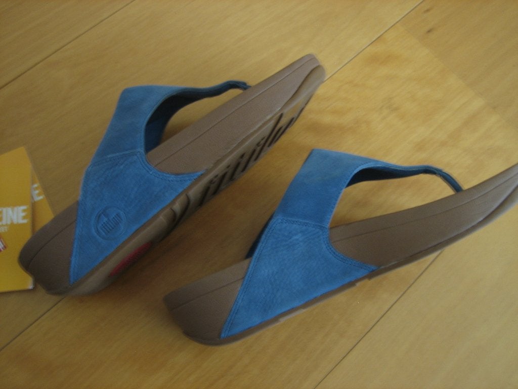 Nieuw! Blauwe LULU nubuck slippers FITFLOP 42 snazzeys, Slippers, Blauw, Nieuw, Ophalen of Verzenden