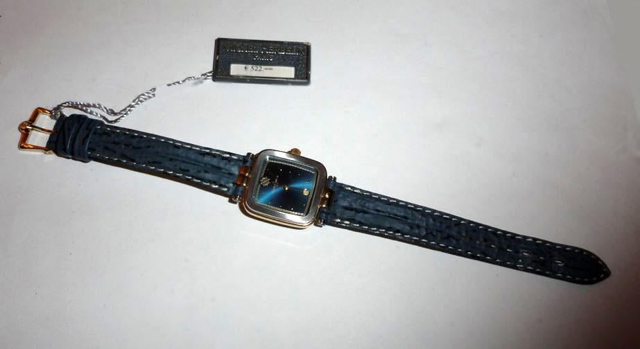 Armband Michel Herbelin horloge donkerblauw stainless, Ophalen of Verzenden, Nieuw, Blauw, Overige materialen