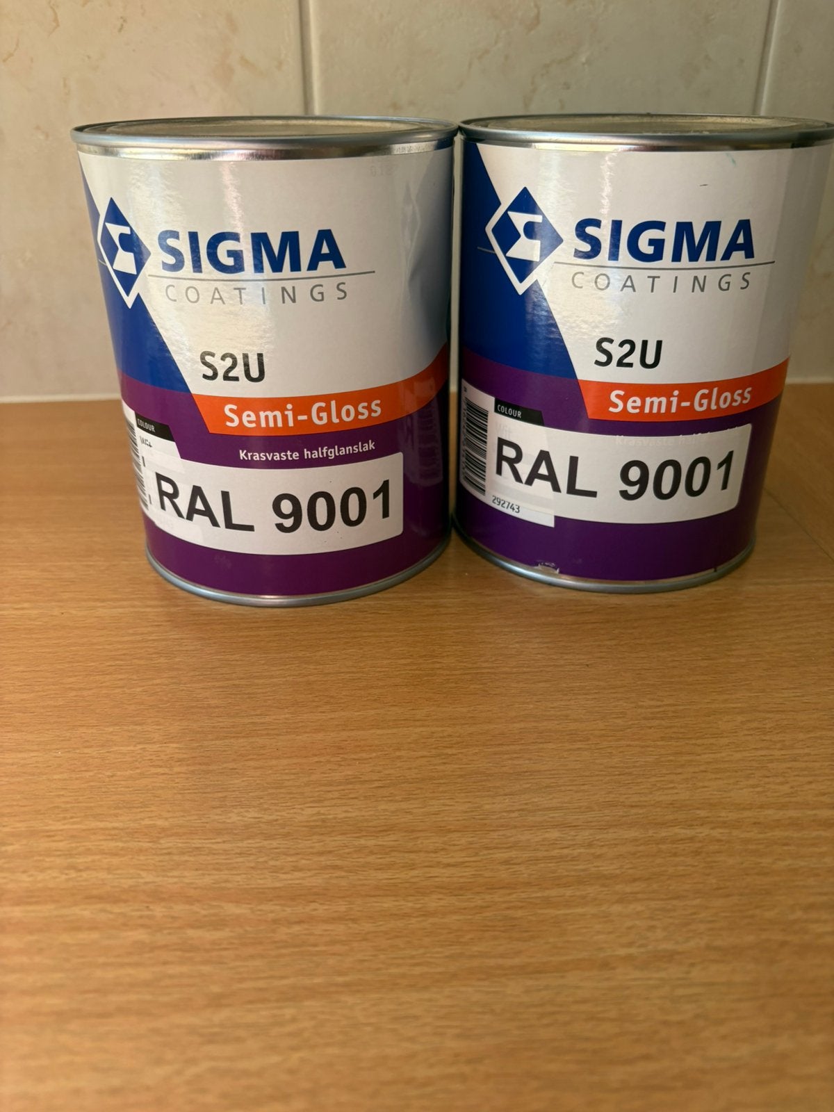 Sigma S2U semi gloss 9001, Ophalen, Wit, Nieuw, Lak