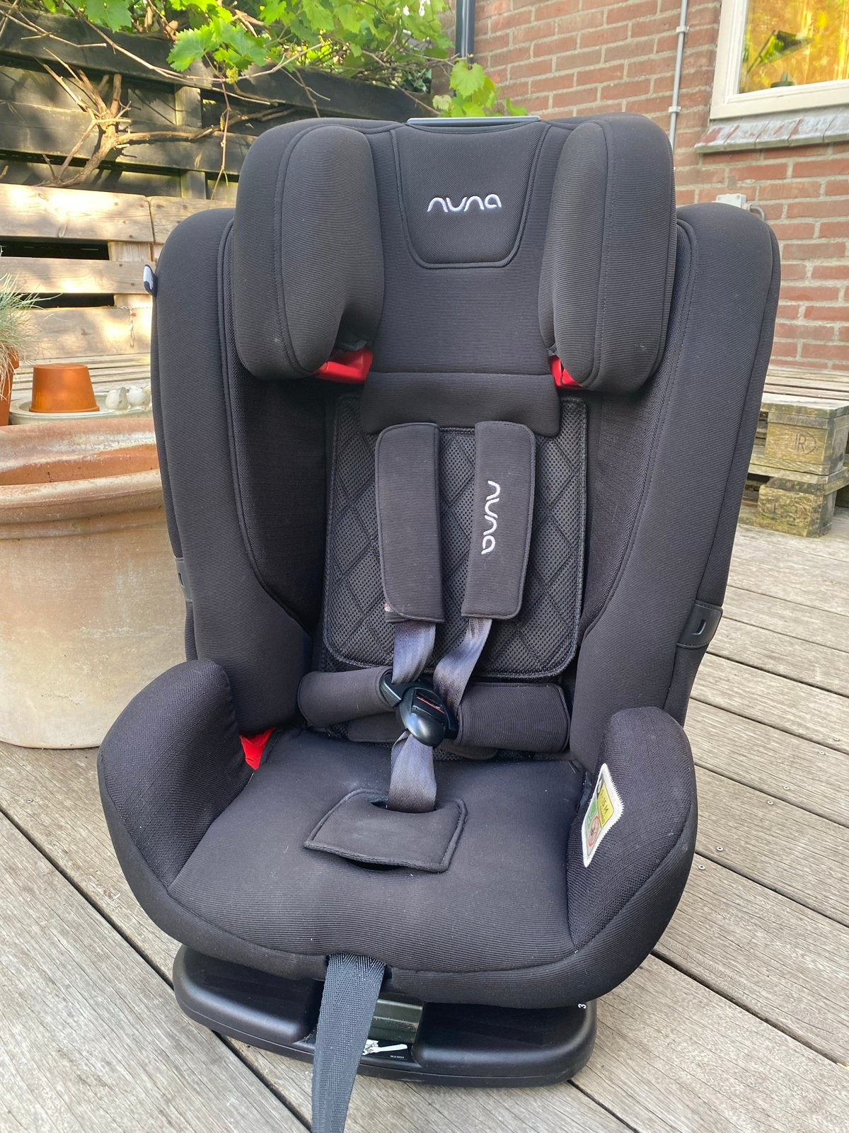 Nuna MYTI autostoel met Isofix en gordelbevestiging, Autogordel of Isofix, Gebruikt, Zijbescherming, 0 t/m 13 kg