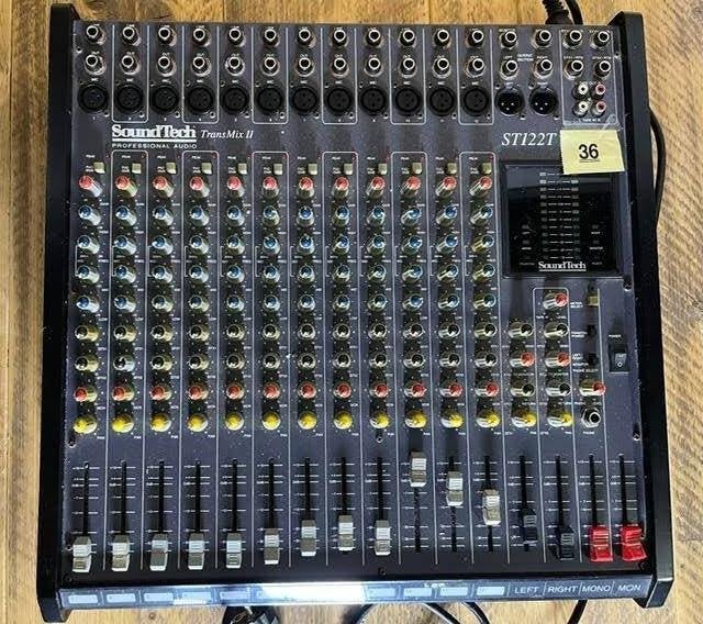 SoundTech STM-227 12-Kanaals Professionele Audio Mixer, Ophalen of Verzenden, Gebruikt, 10 tot 20 kanalen