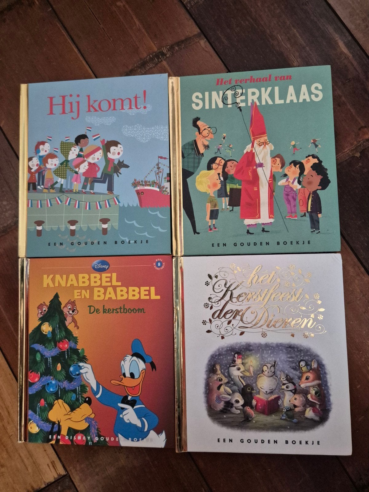 Gouden Boekjes: Kerst & Sinterklaas (4 stuks), Ophalen of Verzenden