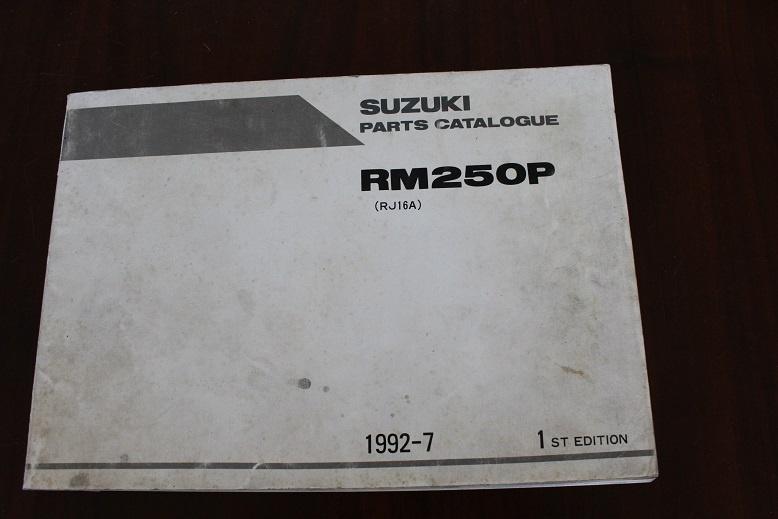 Suzuki RM250P 1992 motorcycle parts catalogue RM 250 P cross, Ophalen of Verzenden, Suzuki