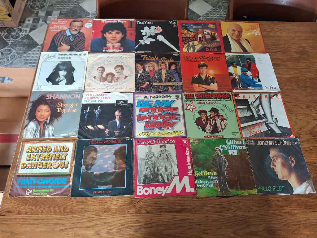 Partij Singles 400 stuks(2), Fotohoes, Ophalen of Verzenden, Gebruikt, Pop