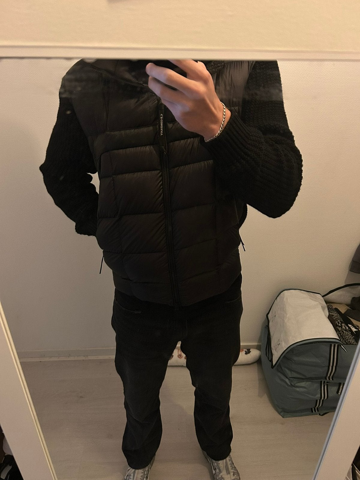 CP company knitwear jas, Kleding | Heren, Jassen | Zomer, Ophalen of Verzenden, Zo goed als nieuw, Maat 52/54 (L), Zwart
