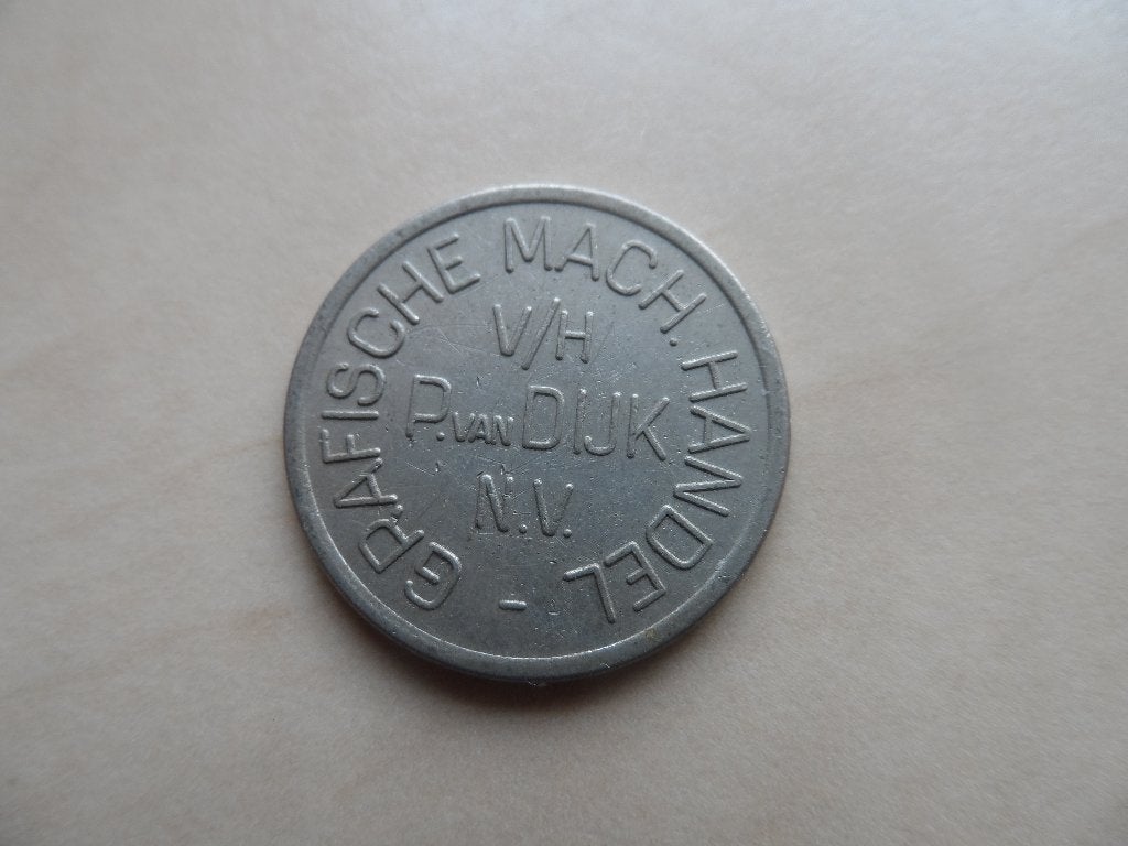 Koffie munt Kantine penning van Dijk, Postzegels en Munten, Ophalen of Verzenden, Overige materialen