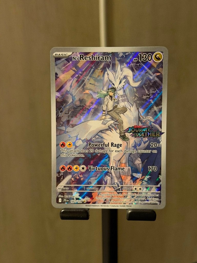 N's Reshiram 167/159 STAMPED Promo Journey Together NM, Verzenden, Nieuw, Losse kaart, Foil