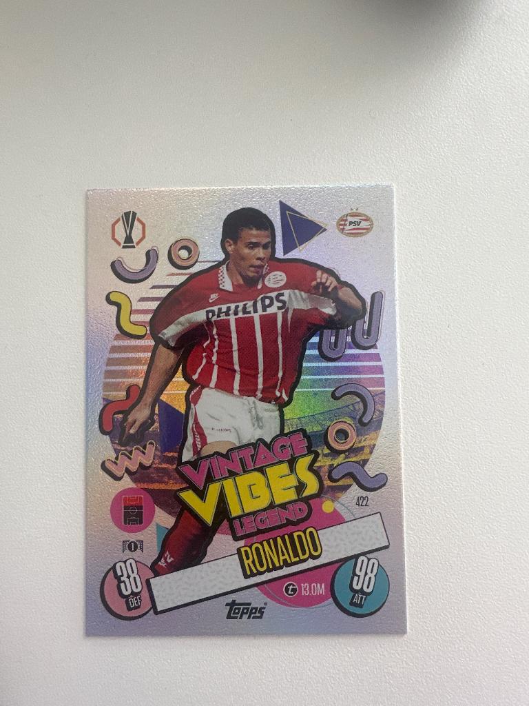 Topps vintage vibes Ronaldo (psv), Verzamelen, Sportartikelen en Voetbal, Ophalen of Verzenden, Nieuw, PSV, Spelerskaart