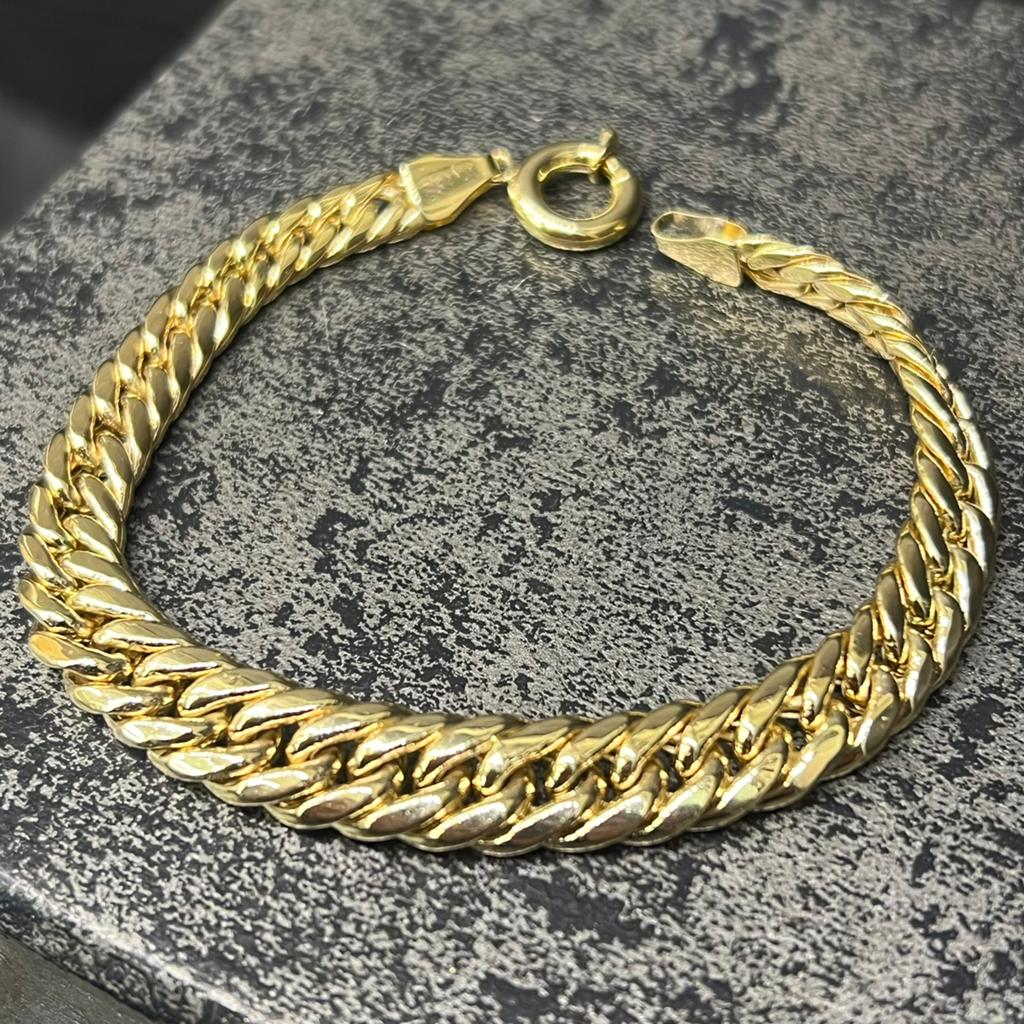 18 karaats gouden armband gourmet schakel, Ophalen of Verzenden, Nieuw, Goud