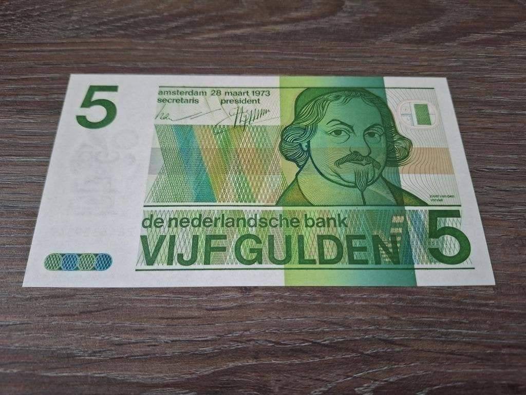 UNC proof / proefserie biljet 5 gulden Vondel 2, 1973, Ophalen of Verzenden, 5 gulden