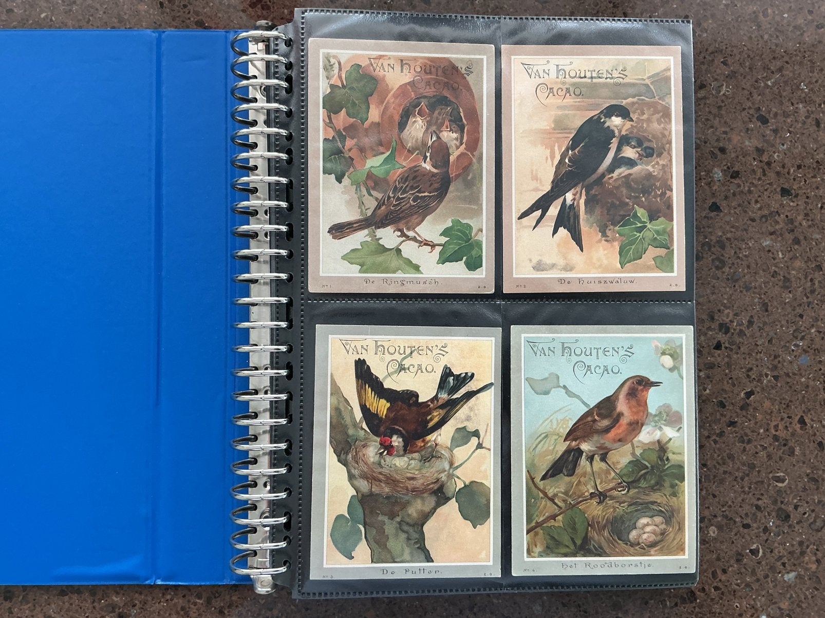 Reclamekaarten cacao van Houten Vogels, Ophalen of Verzenden, Zo goed als nieuw, Overige typen