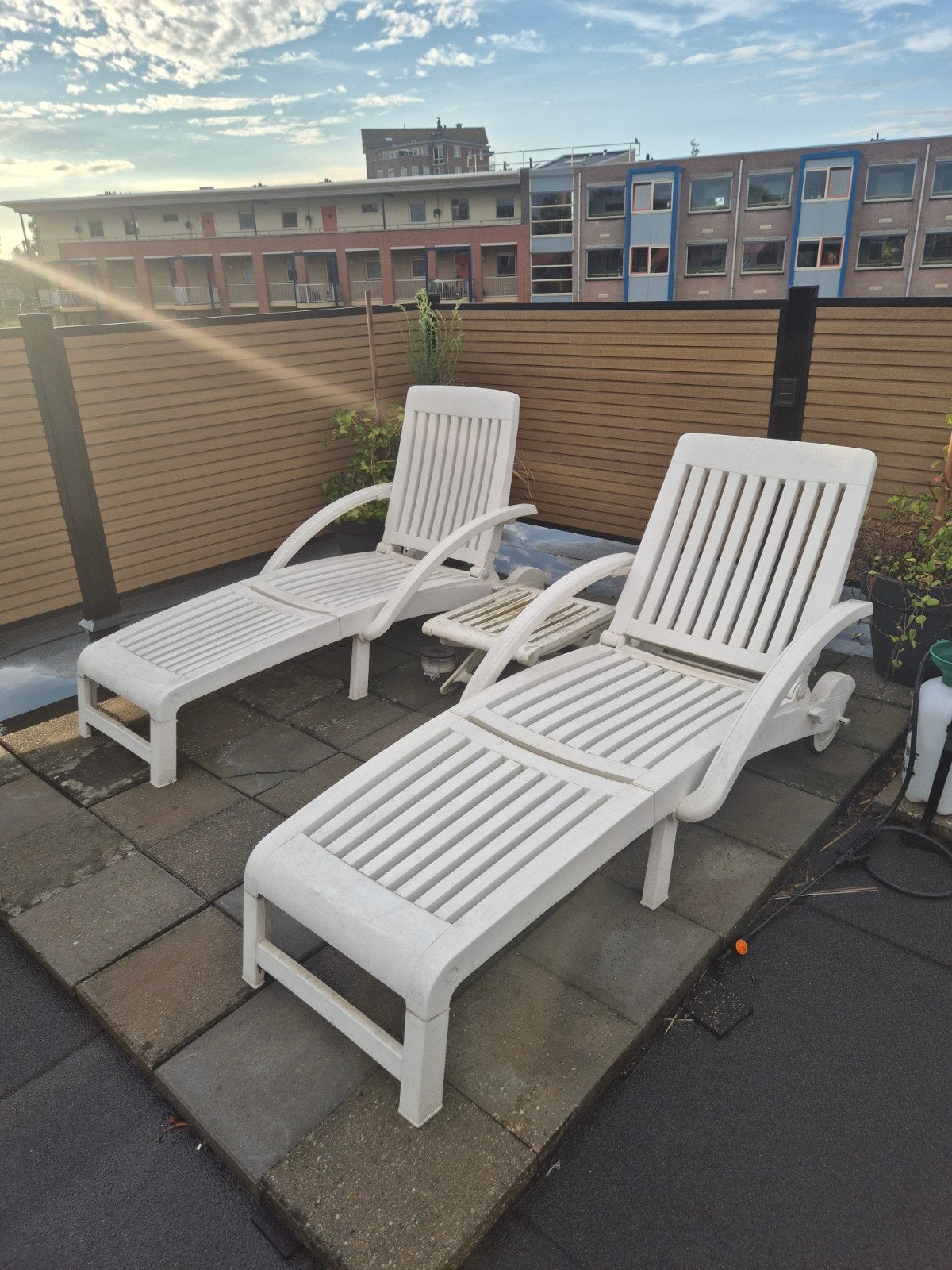 2x Hartman opvouwbare ligstoel - Gebruikt, Tuin en Terras, Ophalen, Gebruikt, Kunststof, Verstelbaar