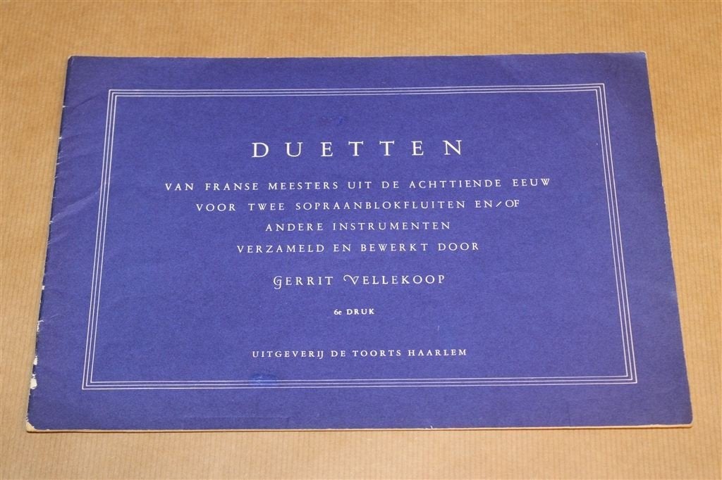 Duetten Franse meetesr 18e eeuw. Sopraanblokfluiten e.a., Muziek en Instrumenten, Bladmuziek, Gebruikt, Artiest of Componist, Klassiek