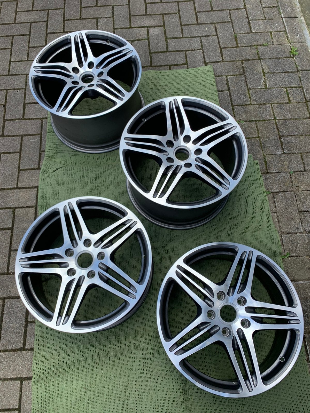 Set originele 19" Porsche Turbo wielen 911 997 4/4S/Turbo, Ophalen of Verzenden, 19 inch, Zomerbanden, Velg(en)