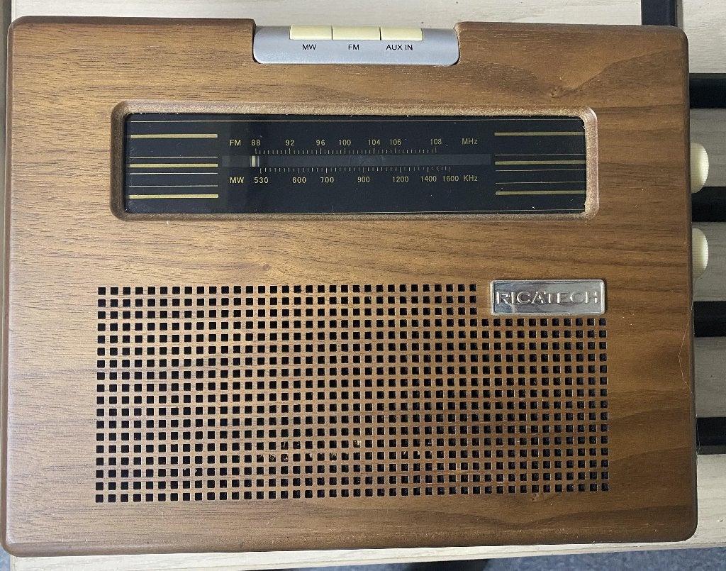 Ricatech PR390 Retro Radio - Houten Behuizing, AM/FM, AUX, Ophalen, Gebruikt, Radio