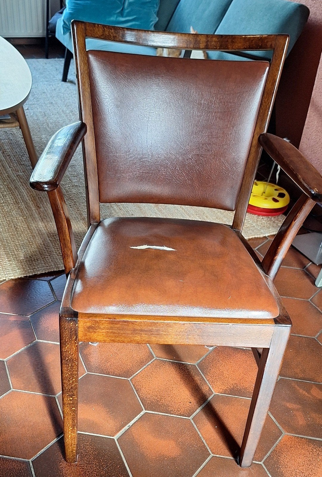 Houten stoel, Ophalen, Gebruikt, Bruin, Klassiek