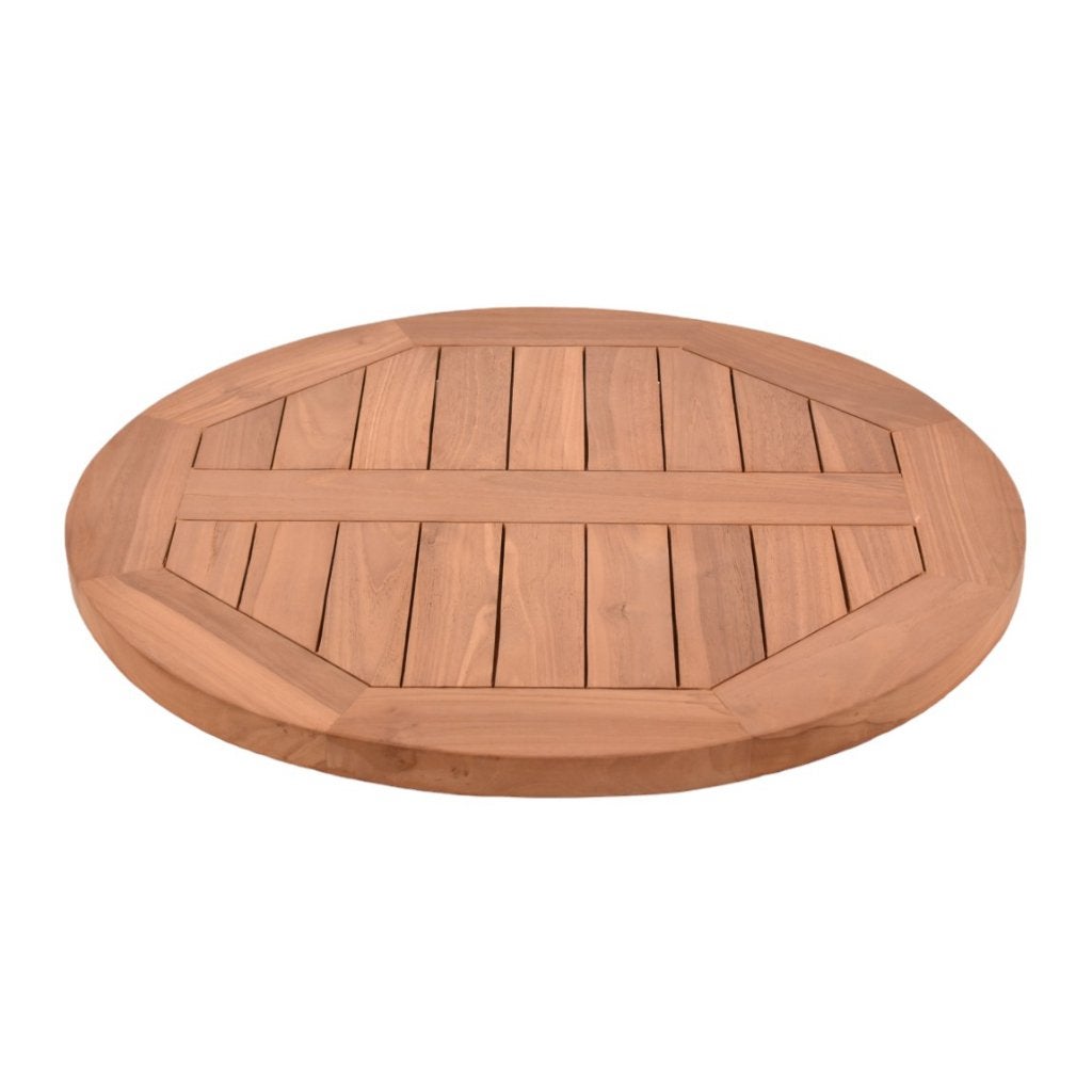 Teakhouten terras tafelblad rond 60 cm, Ophalen of Verzenden, Nieuw