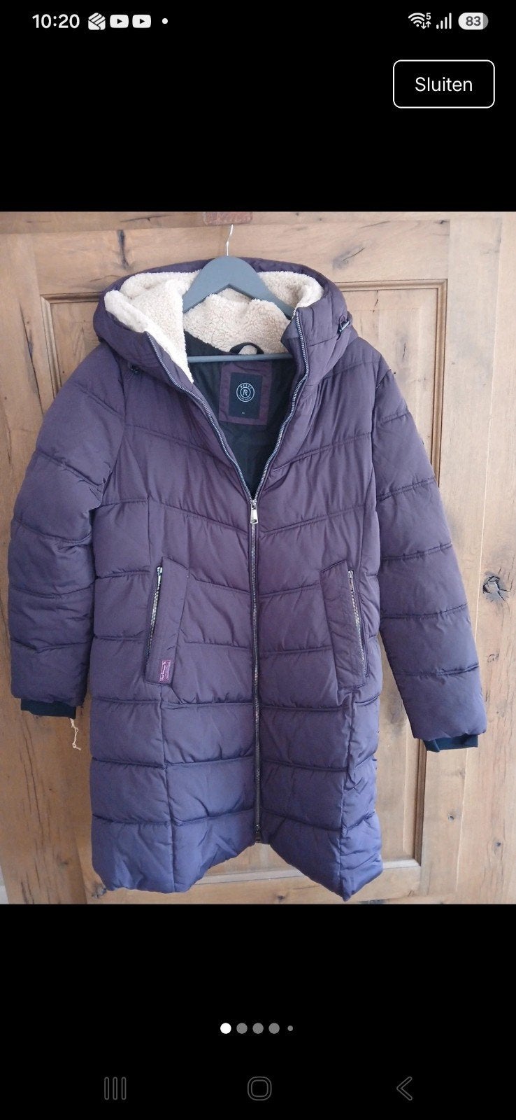 RESET gewatteerde winterjas met capuchon, maat XL, RESET, Paars, Maat 46/48 (XL) of groter, Ophalen of Verzenden