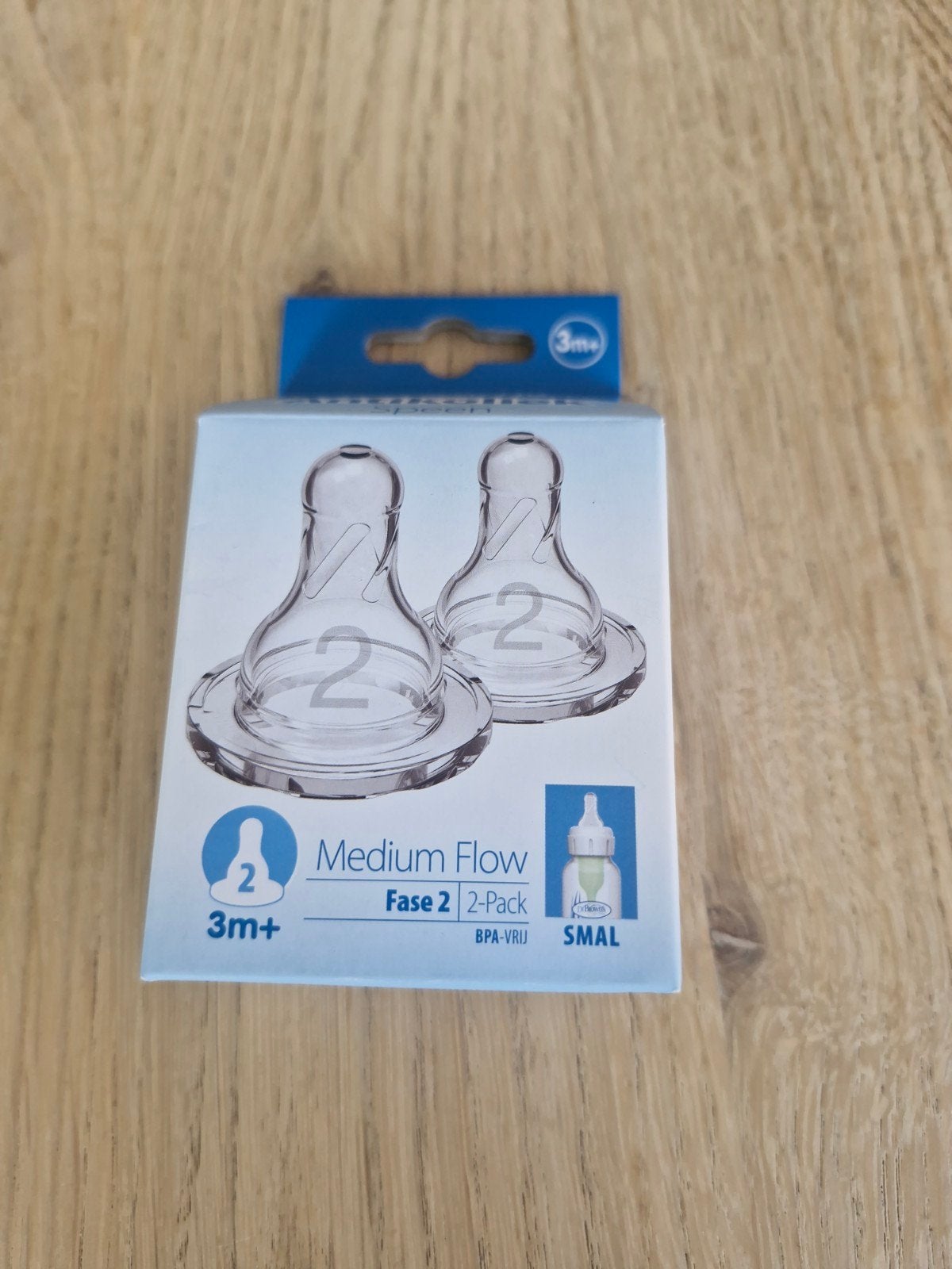 Dr. Brown's Smalle Hals Speen Fase 2 (3m+) - 2-pack, Ophalen, Speen, BPA-vrij, Nieuw