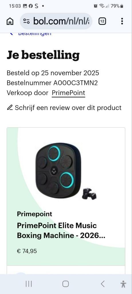 PrimePoint Elite Music Boxing Machine - Zo goed als nieuw, Ophalen of Verzenden, Zo goed als nieuw, Overige