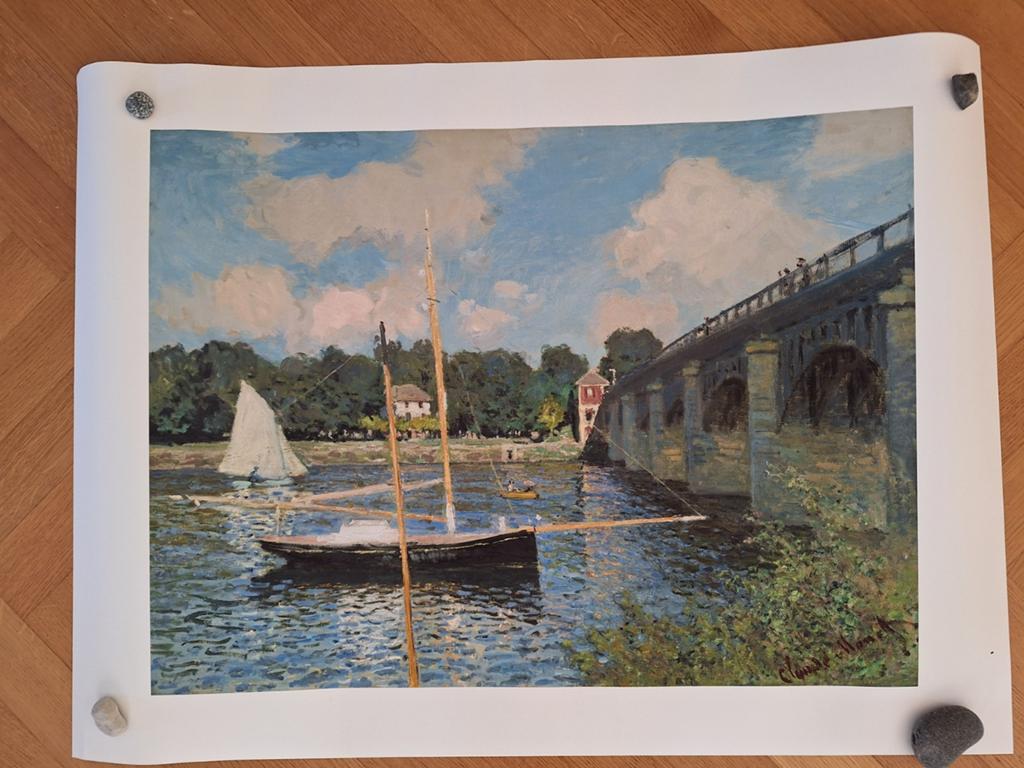 Posterafdruk van Le pont D'argenteuil (Claude Monet), Huis en Inrichting, Woonaccessoires | Schilderijen, Tekeningen en Foto's