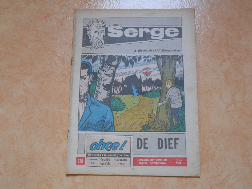 Ohee 278 De dief 1968., Gelezen, Eén stripboek, Ophalen of Verzenden, Jeff Broeckx.