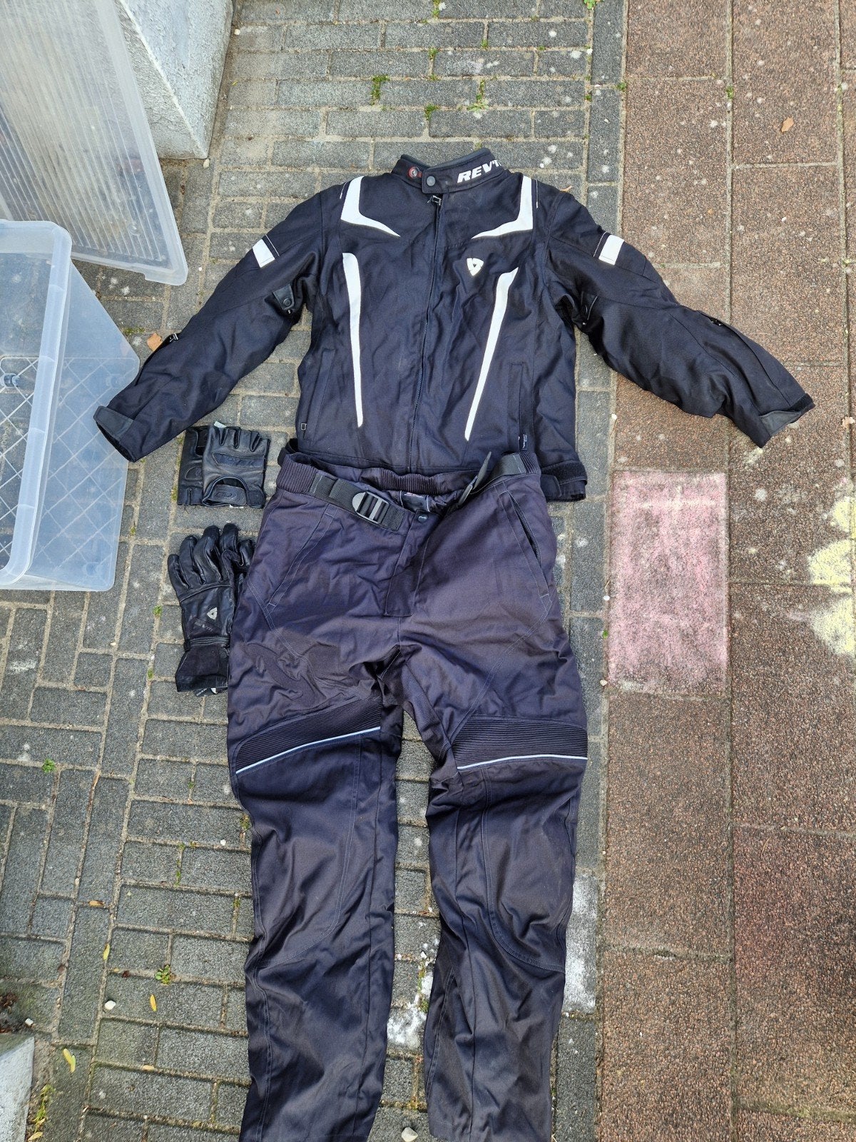 Motorpak (jas Rev'it! maat 46, broek XXL) -, Ophalen, Tweedehands, Heren, Jas | textiel