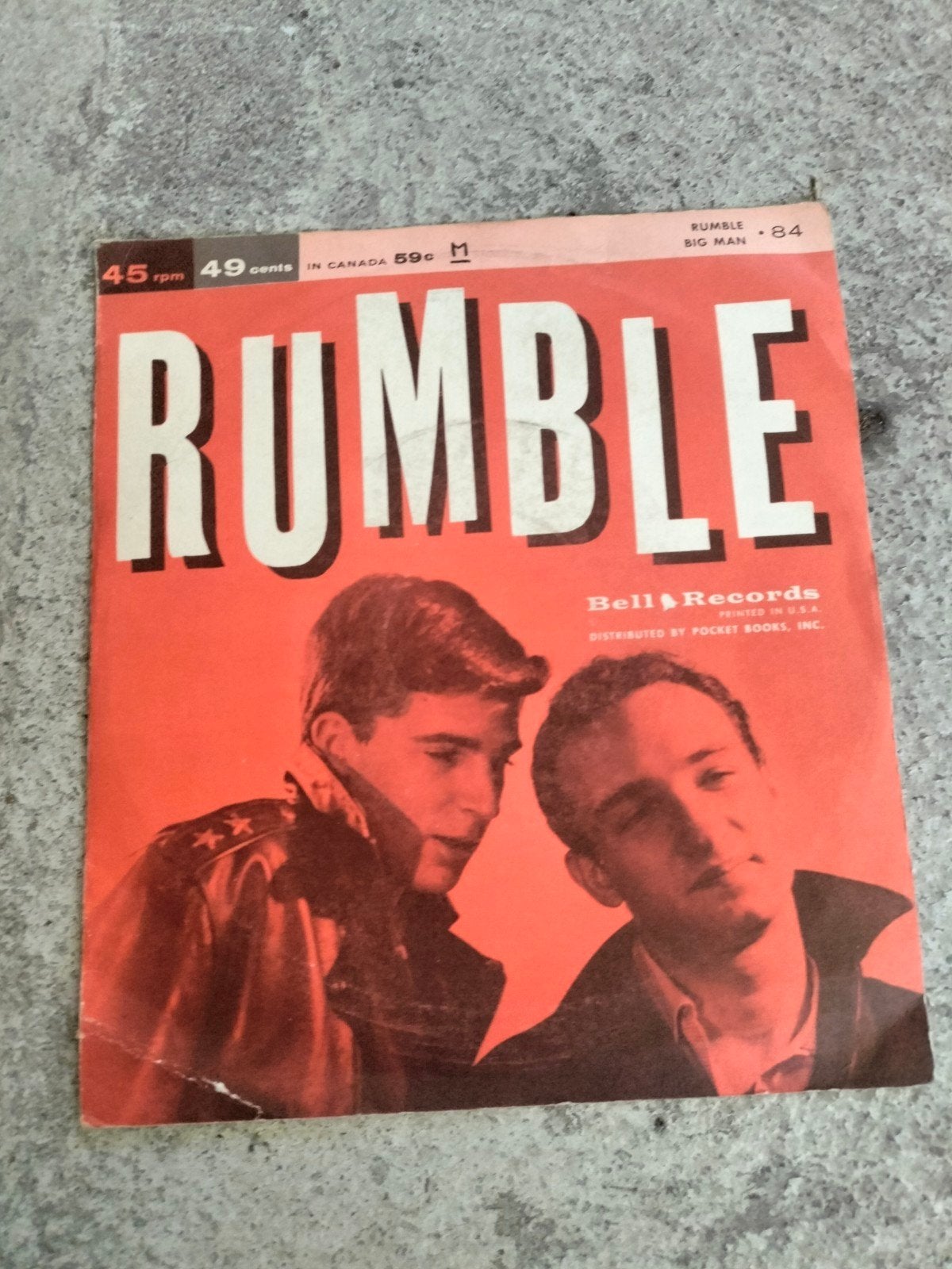 7-inch vinylsingle Bell Records 84 - Rumble / Big Ma, Ophalen of Verzenden, Gebruikt