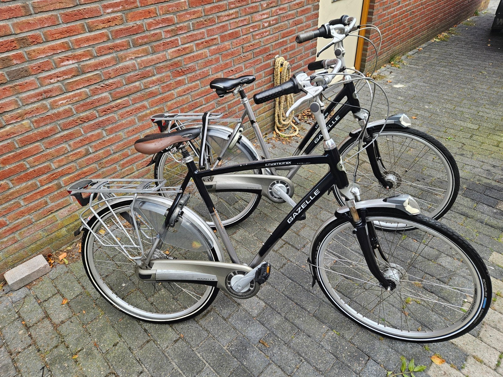 setje Gazelle chamonix herenfiets damesfiets 28inch D57 H61, Fietsen en Brommers, Ophalen, Versnellingen, Zo goed als nieuw, 57 tot 61 cm