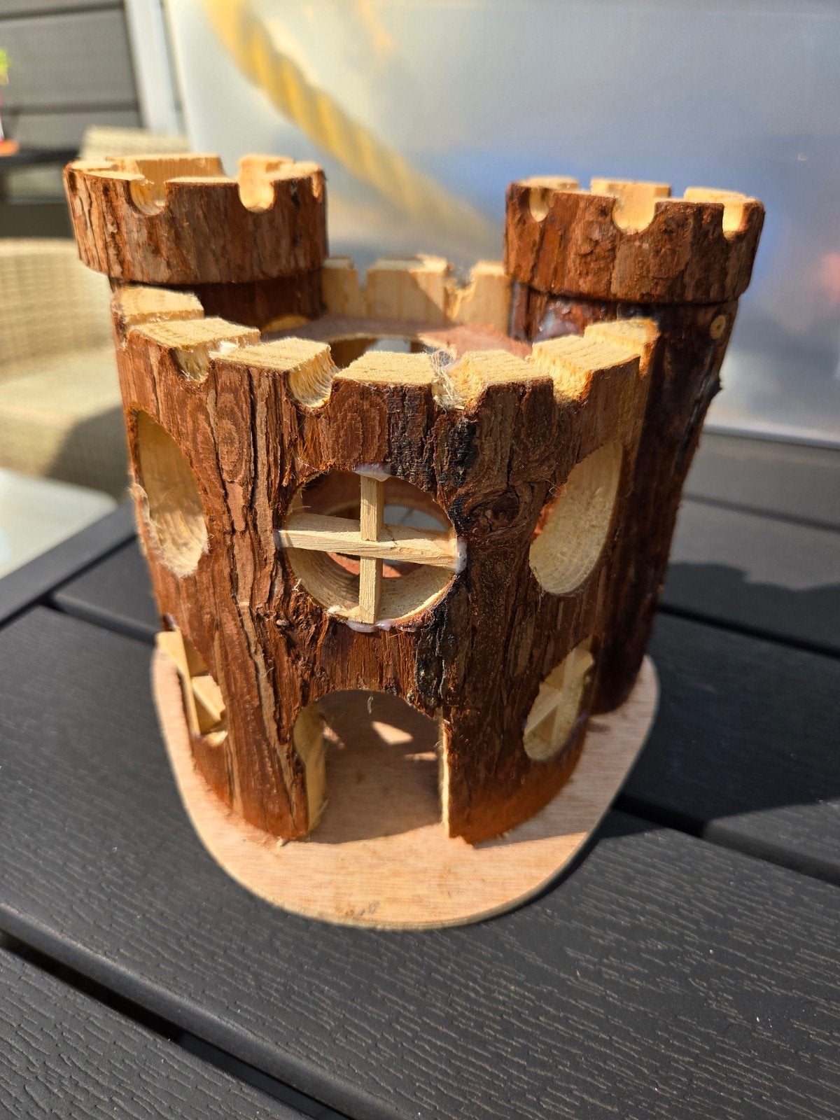 houten dierentuinen kasteel 17 cm, Ophalen of Verzenden, Zo goed als nieuw