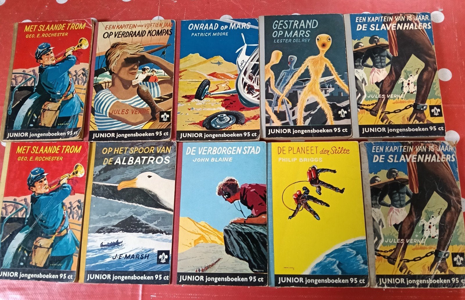 12 Junior Jongensboekjes., Ophalen of Verzenden, Gelezen, Lester del Rey, Fictie algemeen
