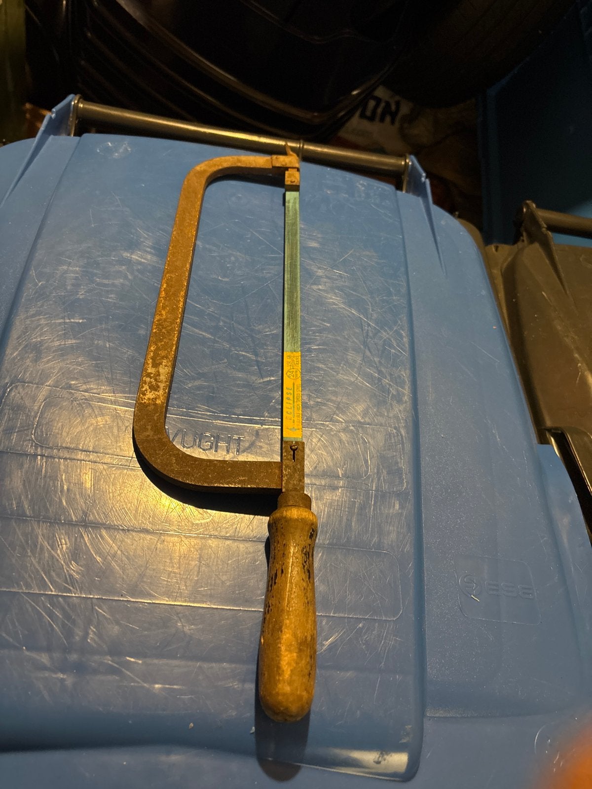 Oude ijzerzaag met houten handvat, Ophalen, Gebruikt, Zaag