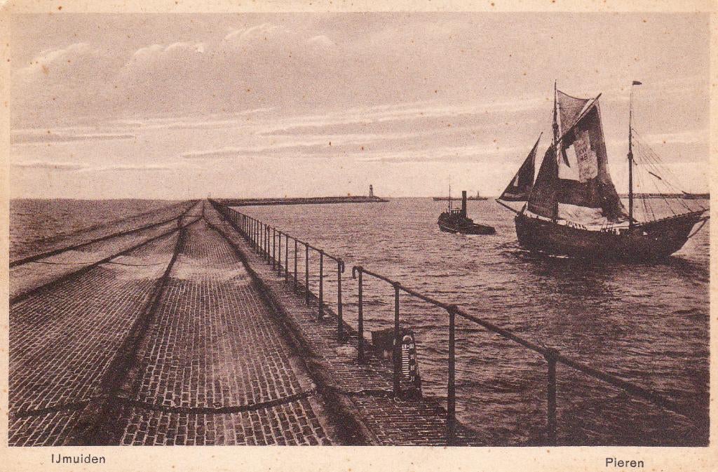 00043 IJmuiden - Pieren, Verzenden, 1920 tot 1940, Ongelopen, Noord-Holland
