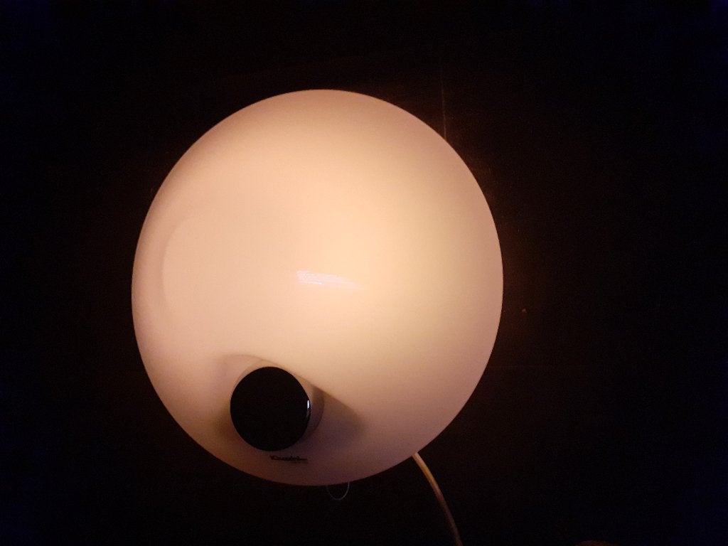Guzzini wandlamp space age design retro jaren 70 wit 30 cm, Guzzini, Gebruikt, Kunststof, ?