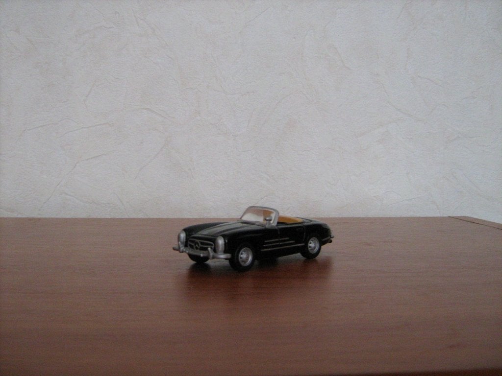 Mercedes 300 SL Roadstar Zwart.  Schaal 1:43, Hobby en Vrije tijd, Modelauto's | 1:43, Ophalen of Verzenden, Zo goed als nieuw