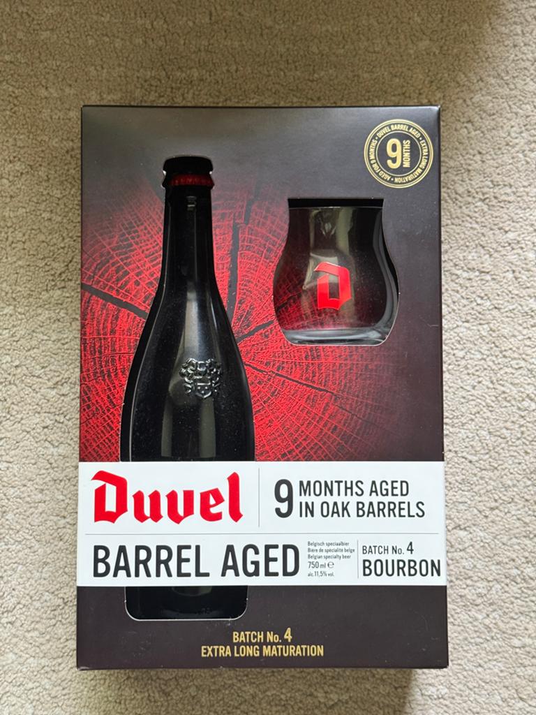 Duvel Barrel Aged Batch No. 4 Bourbon 75cl Original Glass, Verzamelen, Ophalen, Glas of Glazen, Duvel