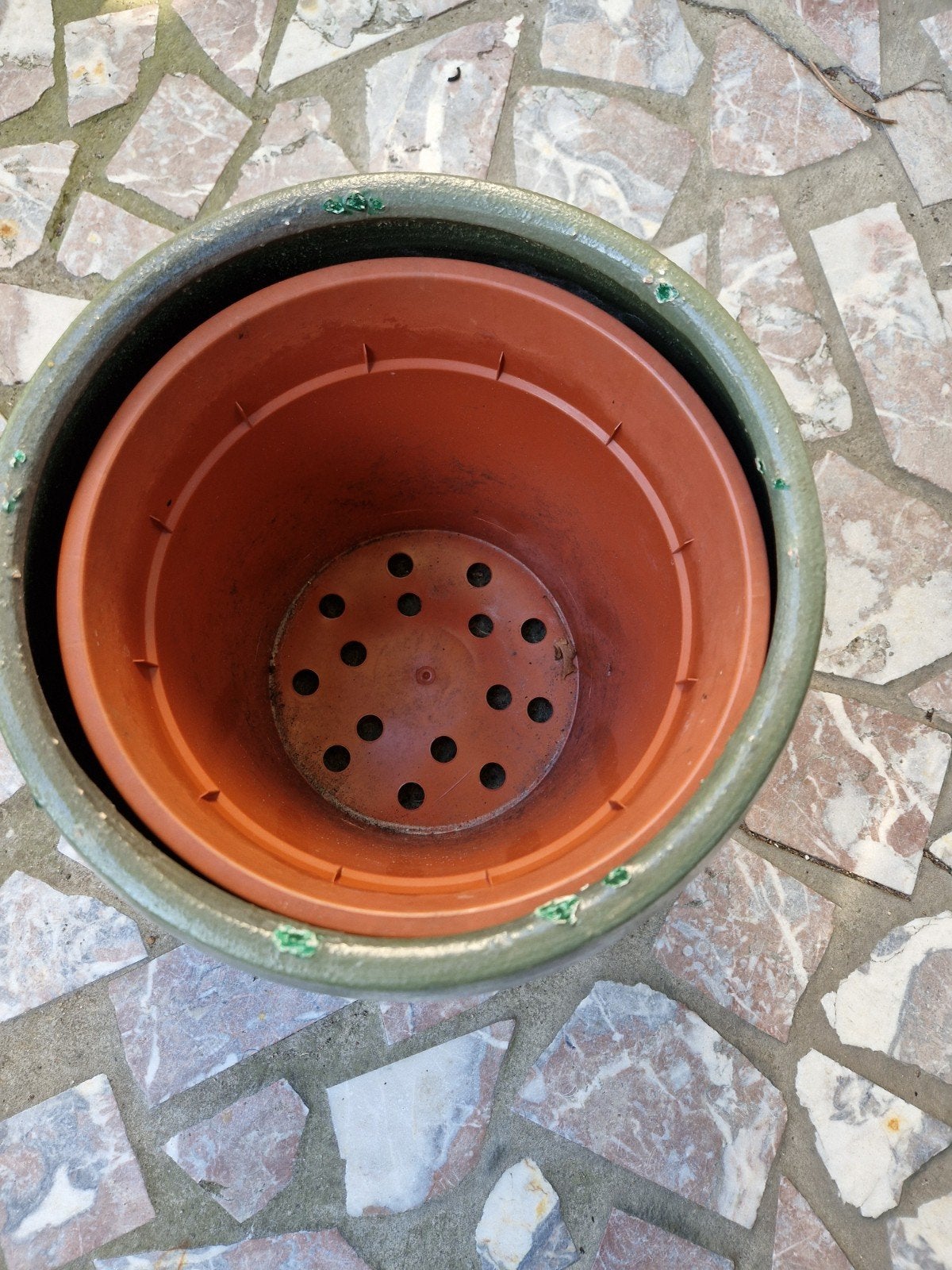 Grote bloempot, Gebruikt, Rond, Minder dan 40 cm, Aardewerk