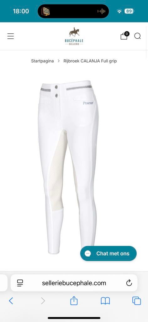Nieuw!! Pikeur full gripp rijbroek wit maat 38, Dieren en Toebehoren, Paardrijkleding, Ophalen of Verzenden, Nieuw, Dressuur, Onderkleding