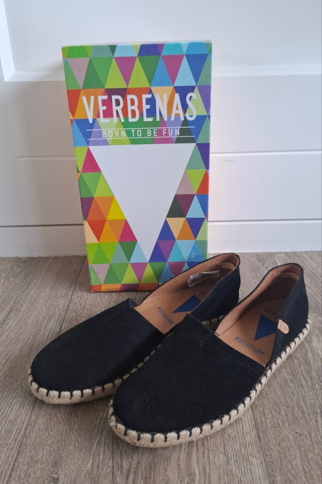 Verbenas Espadrilles Zwart Maat 38 - Nieuw in Doos, Kleding | Dames, Zwart, Nieuw, Ophalen of Verzenden, Verbenas