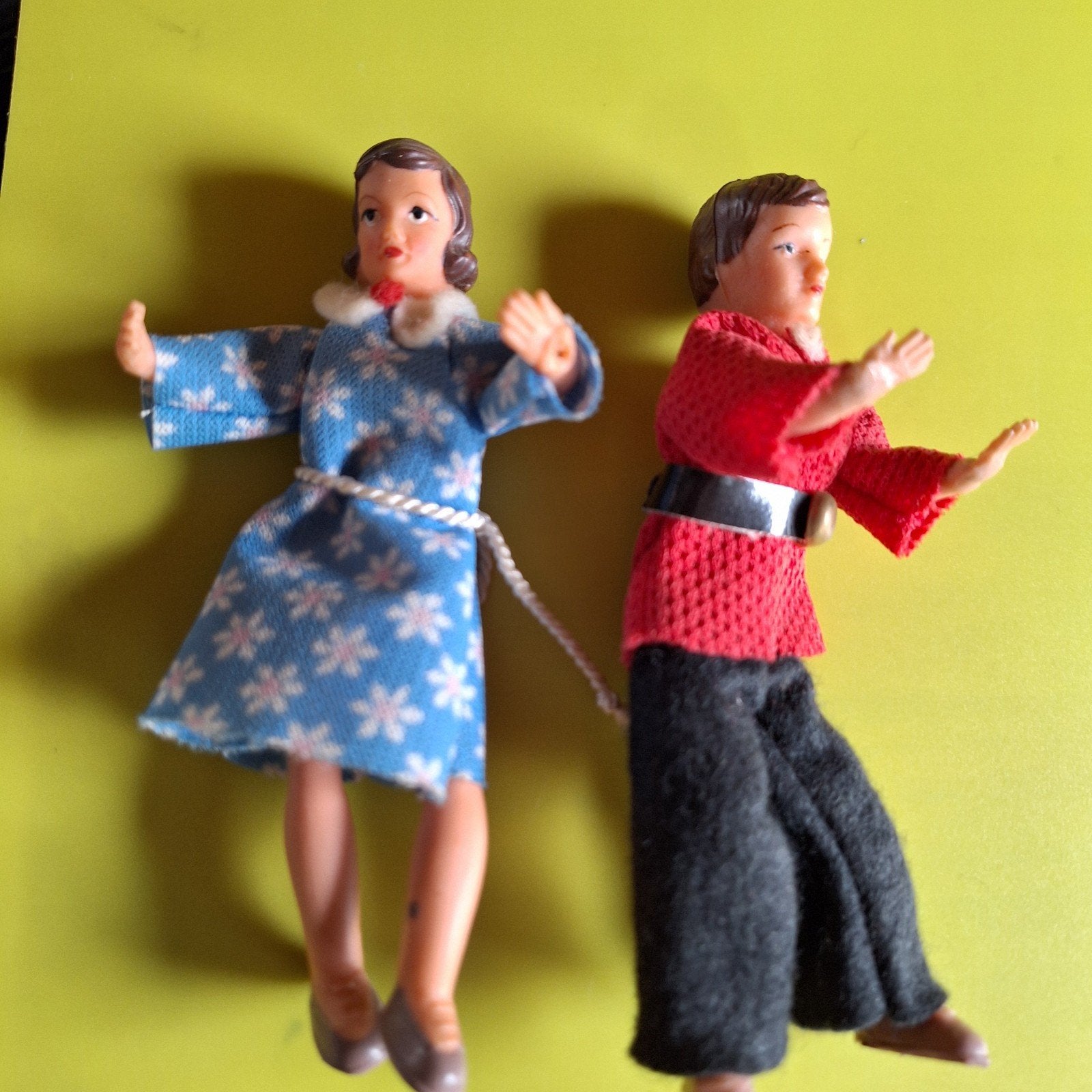 Vintage poppenhuis popjes, Ophalen of Verzenden, Gebruikt, Overige typen