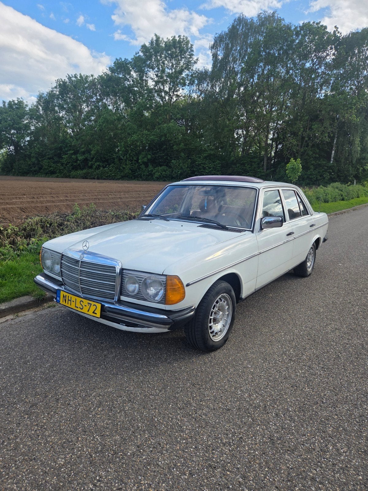 Mercedes-Benz 200-Serie 2.3 230 E 1982 Wit, Auto's, Mercedes-Benz, Bruin, Handgeschakeld, Particulier, Sedan