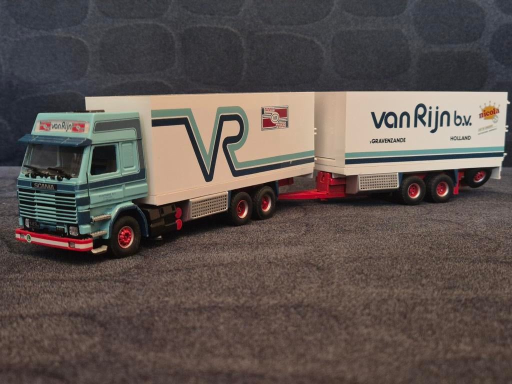 Tekno | Scania 143m | Van Rijn, Hobby en Vrije tijd, Modelauto's | 1:50, Ophalen of Verzenden, Zo goed als nieuw, Bus of Vrachtwagen