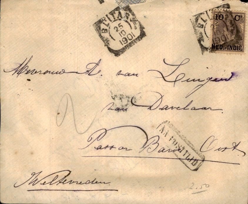 Nederlands Indië - Stempel Blitar - 1901 Na Posttijd, Ophalen of Verzenden, Briefkaart