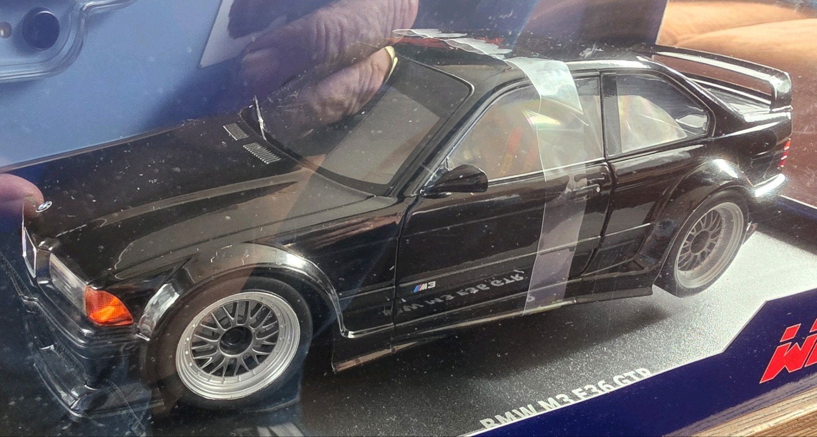 BMW M3 E36 GTR plain body version black 1:18, Ophalen of Verzenden, Nieuw, Auto