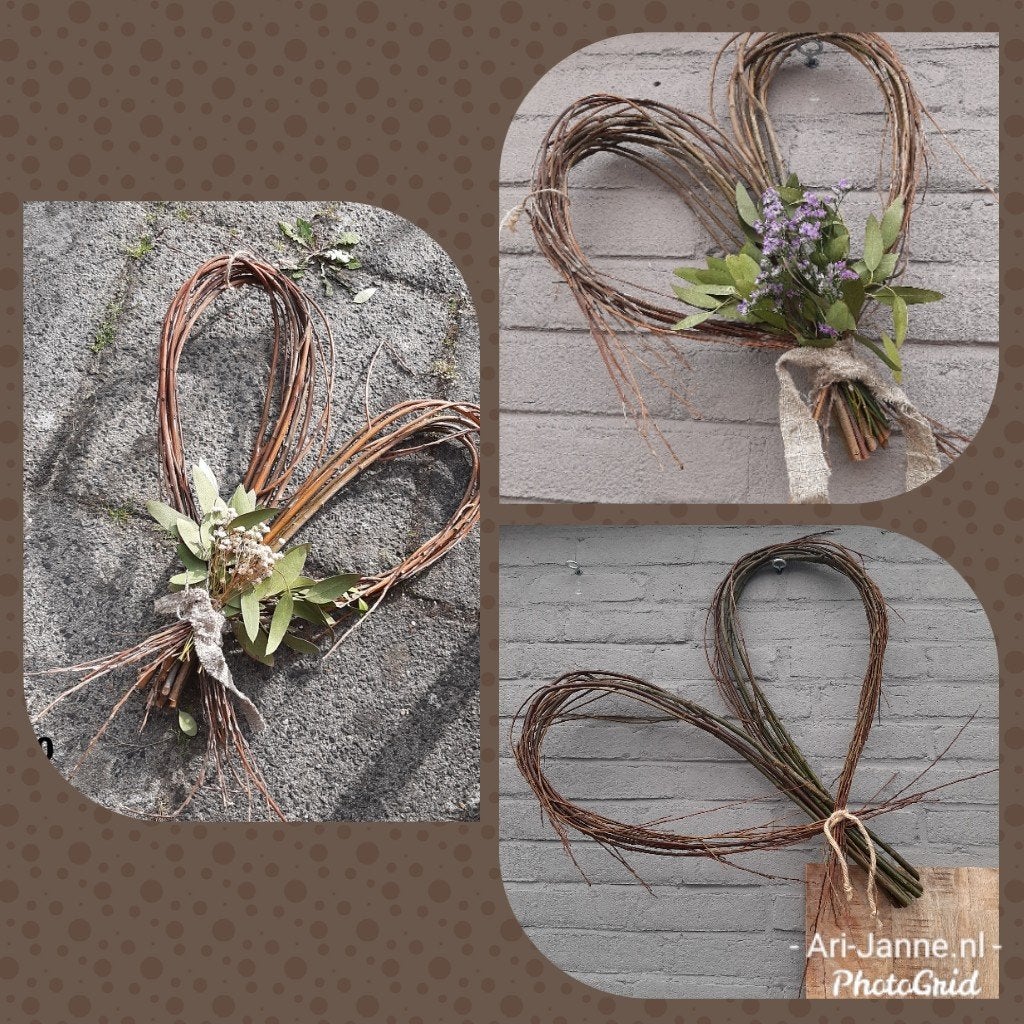 Landelijk, stoere harten, groendecoratie, droogbloemen, Nieuw, Ophalen of Verzenden, Gemaalweg 12b Rutten, Ari-Janne.nl