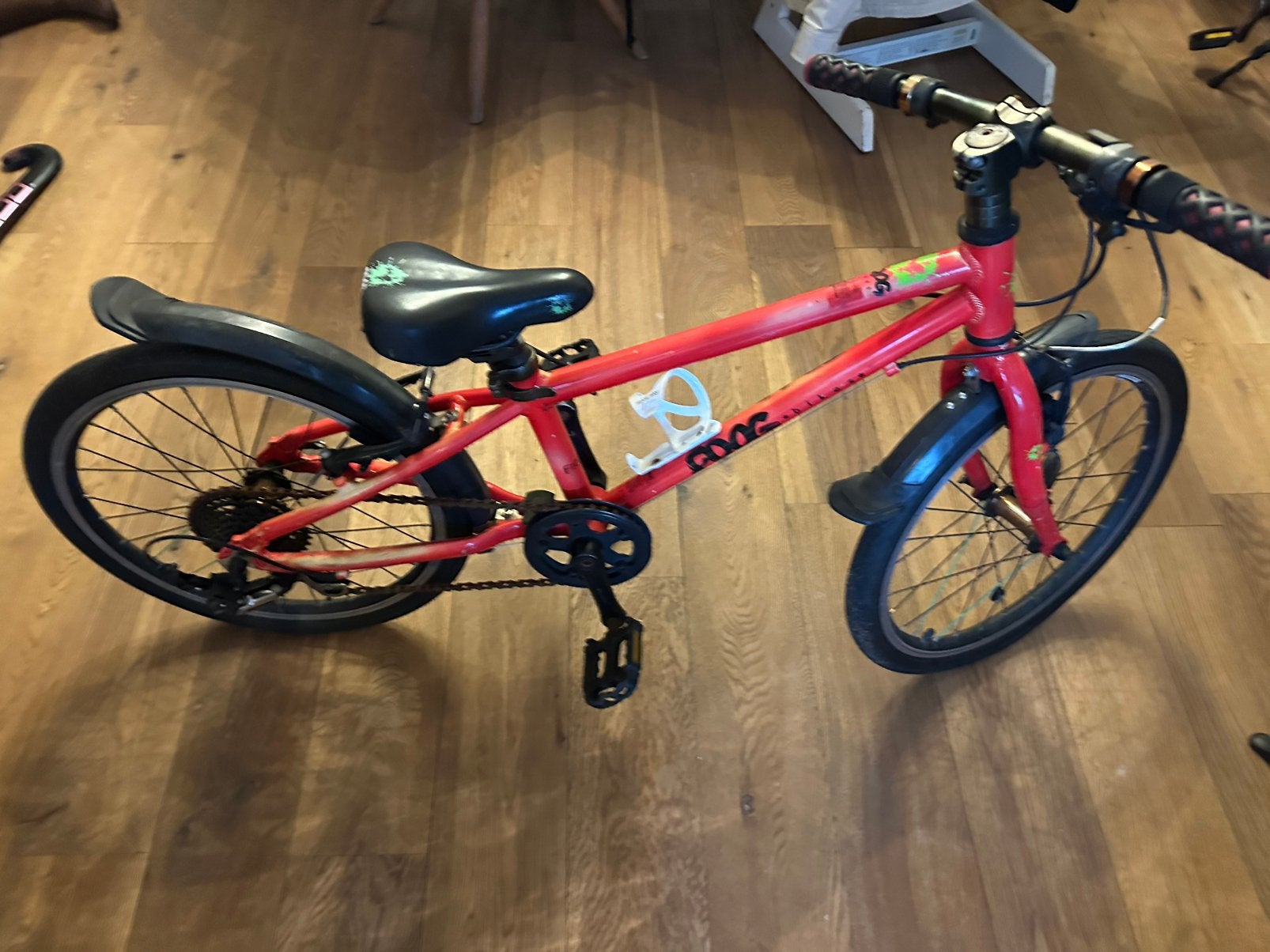 Frog Bike 52 – rode/oranje kinderfiets, 8 versnellingen, Fietsen en Brommers, Ophalen, Zo goed als nieuw, 16 tot 20 inch