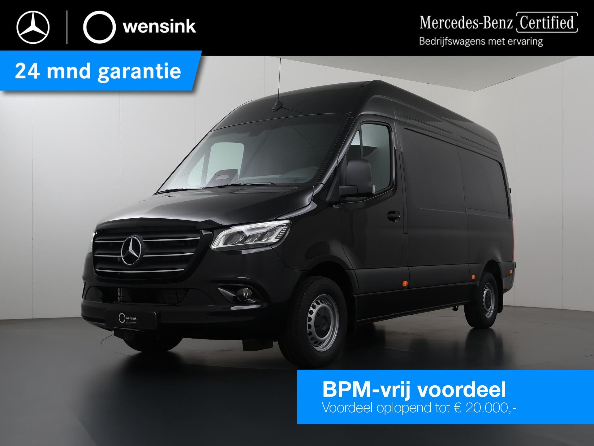 Mercedes-Benz Sprinter 319 L2H2 RWD SELECT | LED | NAVI | BP, Auto's, Zwart, Bedrijf, Diesel, Nieuw
