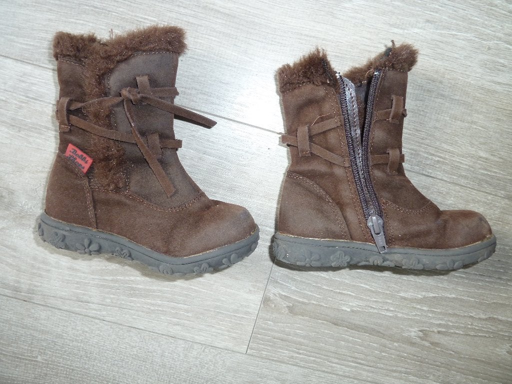 Bruine kinder laarsjes, Gebruikt, Bobbi Shoes, Jongen of Meisje, Ophalen of Verzenden